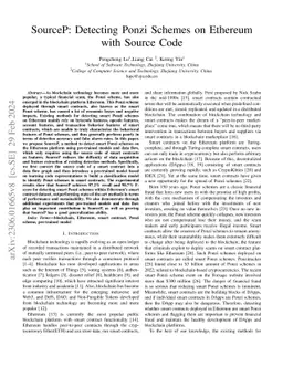 SourceP: Detecting Ponzi Schemes on Ethereum with Source Code