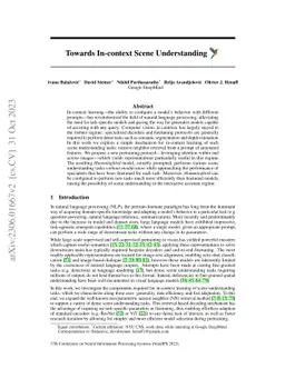 Towards In-context Scene Understanding