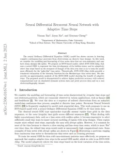 Neural Differential Recurrent Neural Network with Adaptive Time Steps