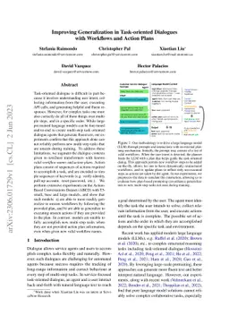 Improving Generalization in Task-oriented Dialogues with Workflows and
  Action Plans