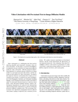 Video Colorization with Pre-trained Text-to-Image Diffusion Models