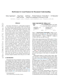 DocFormerv2: Local Features for Document Understanding