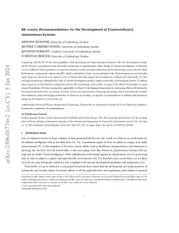 RE-centric Recommendations for the Development of Trustworthy(er)
  Autonomous Systems