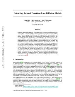 Extracting Reward Functions from Diffusion Models