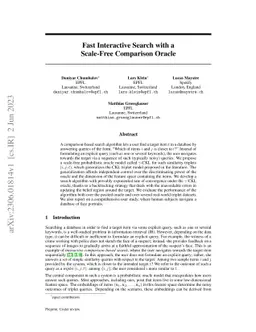 Fast Interactive Search with a Scale-Free Comparison Oracle