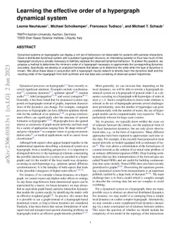 Learning the effective order of a hypergraph dynamical system