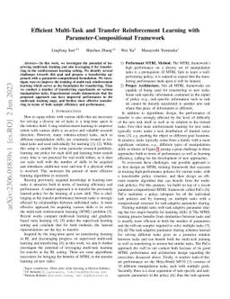 Efficient Multi-Task and Transfer Reinforcement Learning with
  Parameter-Compositional Framework