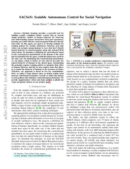 SACSoN: Scalable Autonomous Control for Social Navigation