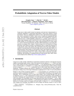 Probabilistic Adaptation of Text-to-Video Models