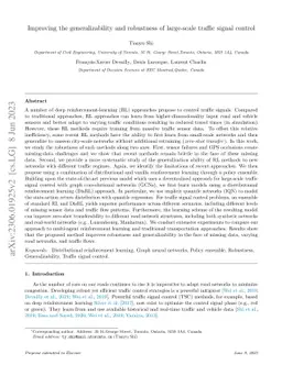Improving the generalizability and robustness of large-scale traffic
  signal control
