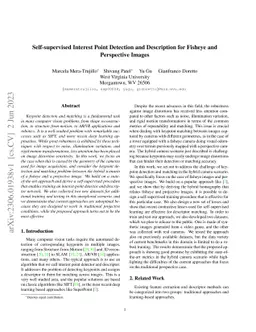 Self-supervised Interest Point Detection and Description for Fisheye and
  Perspective Images
