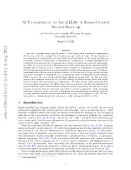 AI Transparency in the Age of LLMs: A Human-Centered Research Roadmap