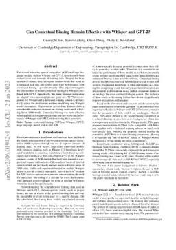 Can Contextual Biasing Remain Effective with Whisper and GPT-2?