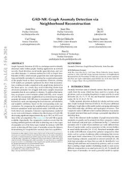 GAD-NR: Graph Anomaly Detection via Neighborhood Reconstruction