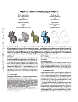 Algebraic Smooth Occluding Contours