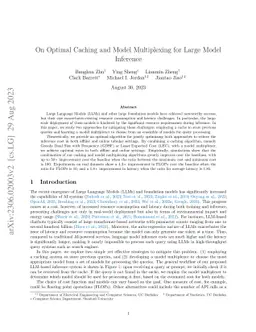 On Optimal Caching and Model Multiplexing for Large Model Inference