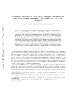 Exploring the Optimal Choice for Generative Processes in Diffusion
  Models: Ordinary vs Stochastic Differential Equations