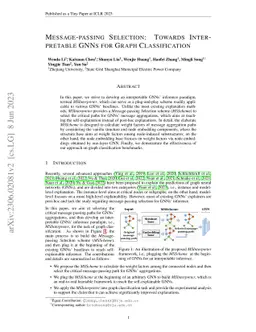 Message-passing selection: Towards interpretable GNNs for graph
  classification