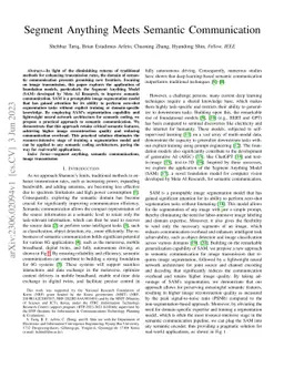 Segment Anything Meets Semantic Communication