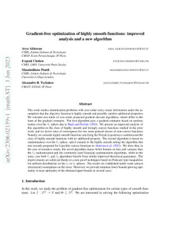 Gradient-free optimization of highly smooth functions: improved analysis
  and a new algorithm