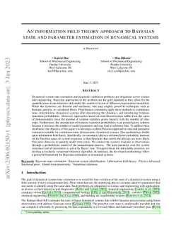 An information field theory approach to Bayesian state and parameter
  estimation in dynamical systems