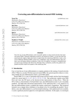 Correcting Auto-Differentiation in Neural-ODE Training