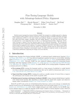 Fine-Tuning Language Models with Advantage-Induced Policy Alignment