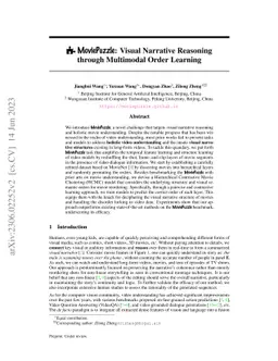MoviePuzzle: Visual Narrative Reasoning through Multimodal Order Learning