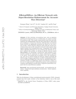 EfficientSRFace: An Efficient Network with Super-Resolution Enhancement
  for Accurate Face Detection