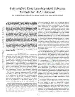 SubspaceNet: Deep Learning-Aided Subspace Methods for DoA Estimation