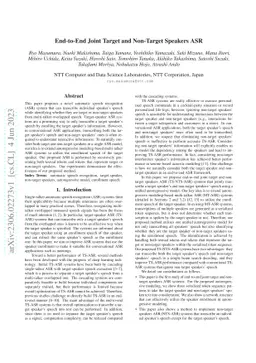End-to-End Joint Target and Non-Target Speakers ASR