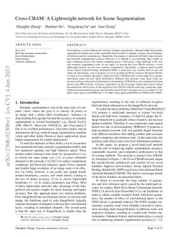 Cross-CBAM: A Lightweight network for Scene Segmentation