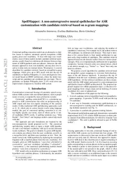 SpellMapper: A non-autoregressive neural spellchecker for ASR
  customization with candidate retrieval based on n-gram mappings
