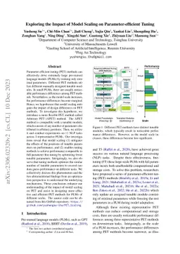Exploring the Impact of Model Scaling on Parameter-Efficient Tuning