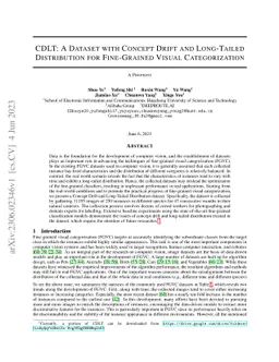 CDLT: A Dataset with Concept Drift and Long-Tailed Distribution for
  Fine-Grained Visual Categorization