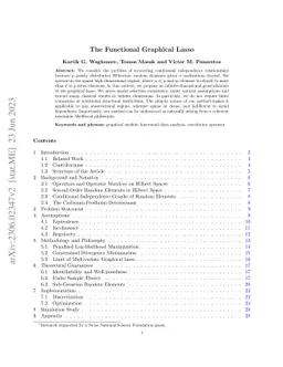 The Functional Graphical Lasso