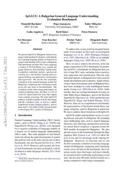 bgGLUE: A Bulgarian General Language Understanding Evaluation Benchmark