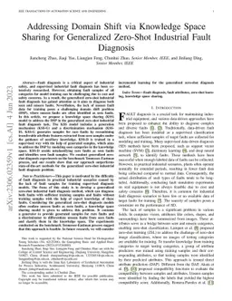 Addressing Domain Shift via Knowledge Space Sharing for Generalized
  Zero-Shot Industrial Fault Diagnosis