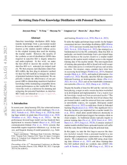 Revisiting Data-Free Knowledge Distillation with Poisoned Teachers