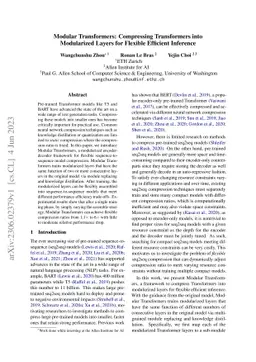 Modular Transformers: Compressing Transformers into Modularized Layers
  for Flexible Efficient Inference