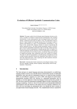 Evolution of Efficient Symbolic Communication Codes