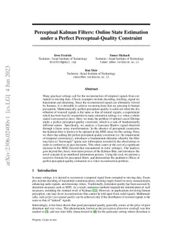 Perceptual Kalman Filters: Online State Estimation under a Perfect
  Perceptual-Quality Constraint
