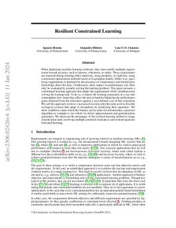 Resilient Constrained Learning