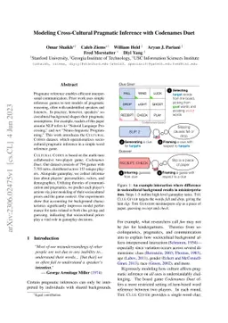 Modeling Cross-Cultural Pragmatic Inference with Codenames Duet