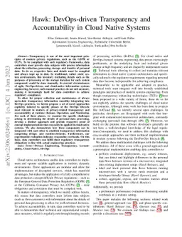Hawk: DevOps-driven Transparency and Accountability in Cloud Native
  Systems