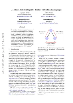 Jambu: A historical linguistic database for South Asian languages