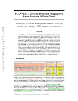 PLANNER: Generating Diversified Paragraph via Latent Language Diffusion
  Model