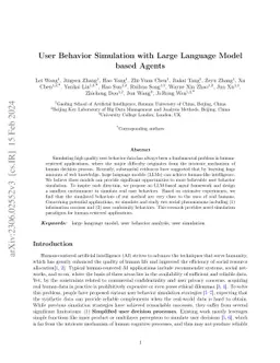 User Behavior Simulation with Large Language Model based Agents