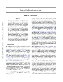 Coupled Variational Autoencoder