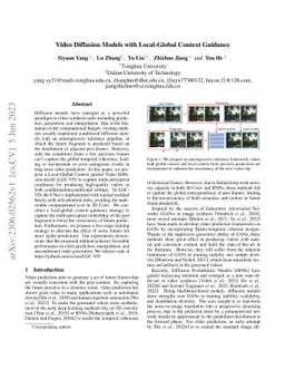 Video Diffusion Models with Local-Global Context Guidance